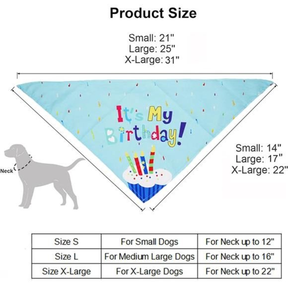 Dog Birthday Bandana Scarf &Dog Girl Boy Birthday Party Hat with Cute Dog BowTie - Picture 4 of 7